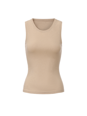 【沙丘拥抱】修身版型圆领弹力针织背心