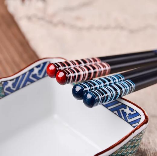 日本进口河合kakai红色条纹筷子 商品图3