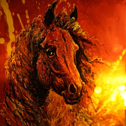 郭佳杰《赤兔》版画摆台 商品图3