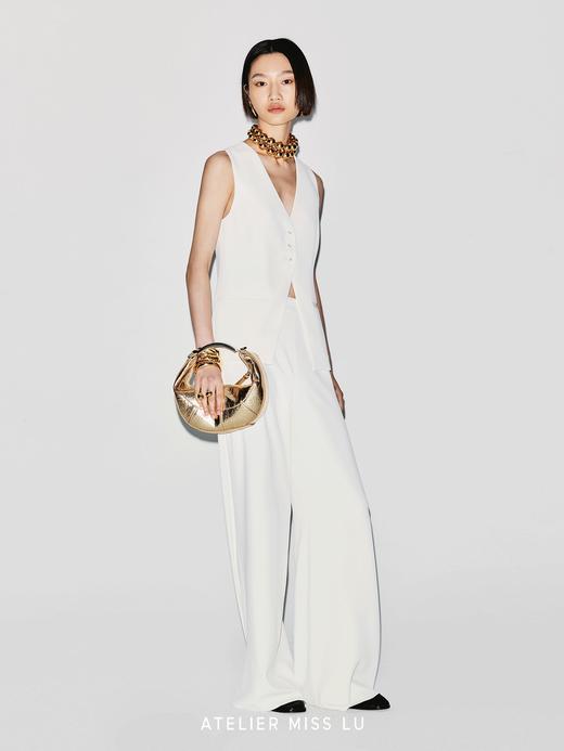 【空白律动】高腰设计垂感阔腿长裤 商品图3