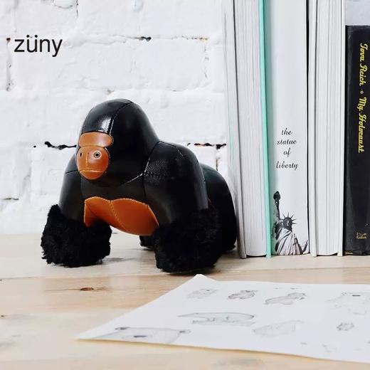 Zuny 猩猩 书档 黑色 家居饰品摆件现代客厅酒柜电视柜装饰皮革工艺品礼物 商品图1