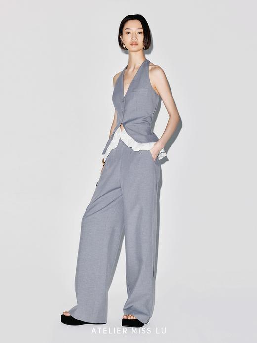 【云上圣托里尼】云朵环绕拼接削肩收腰露背马甲 商品图2