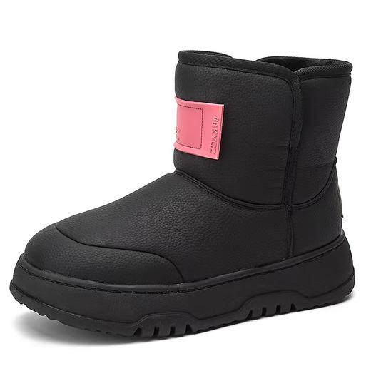 现货直发【二层牛皮】2025冬季新款时尚雪地靴百搭休闲短靴厚底松糕软防滑女鞋潮加棉（卡码拍大一码）H234180458 商品图3