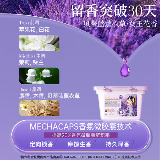 SukGarden蔬果园天然薰衣草精油香氛4D洗衣凝珠-10g×6颗 商品图3
