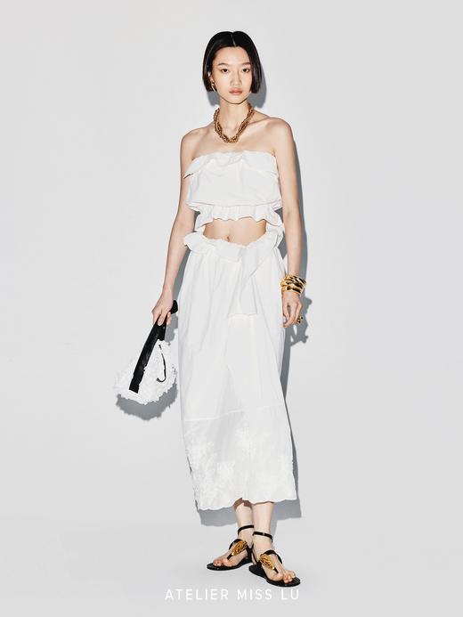 【云朵情书】飘片设计立体刺绣肌理拼接半裙 商品图1