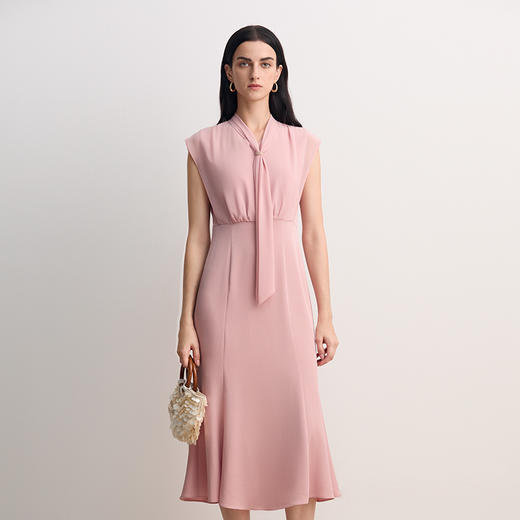 EITIE爱特爱收腰V领显瘦轻礼服优雅大气鱼尾裙摆连衣裙2026春新款8577215 商品图7