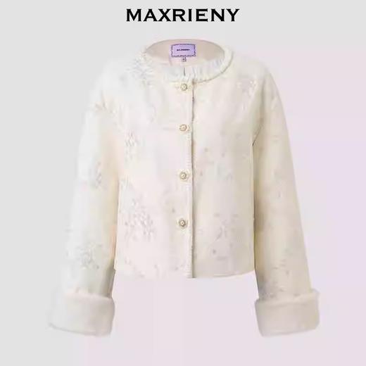玛克门店发货：MAXRIENY国风新中式H型钉珠绣花外套货号：MS86JA520 商品图2
