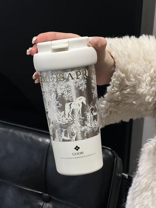 （套装）GOOM咖啡保温杯男女高颜值便携吸管水杯25新款马上来系列车载杯子 商品图6