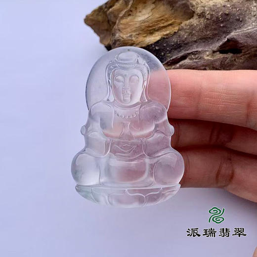派瑞翡翠 翡翠观音 冰种 白色 商品图1
