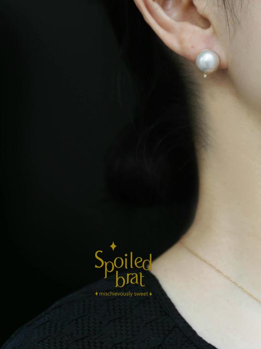 SpoiledBrat Jewelry18K马贝海水钻石耳钉 商品图1