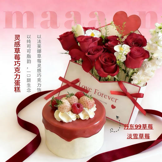 法芙娜灵感草莓巧克力蛋糕 商品图0