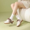 【羊皮革】西村名物2026年春季新款舒适透气厚底防滑系带板鞋小白鞋T26AM18101 商品缩略图2