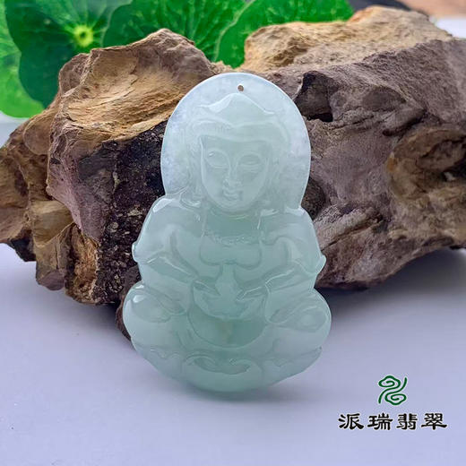 派瑞翡翠 翡翠挂件 糯种 飘翠 商品图0