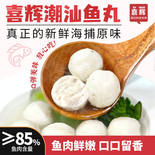 严选 | 喜辉潮汕鱼丸 200g*5包 口感Q弹 肉质细腻紧实 商品图0