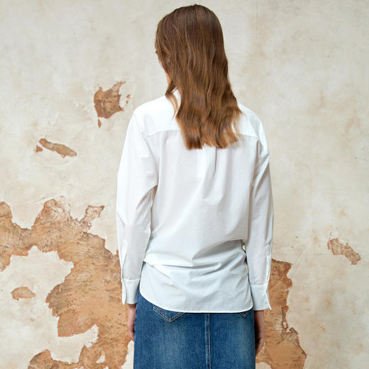 EITIE爱特爱气质通勤印花干练直筒衬衫上衣春新款8109803 商品图4