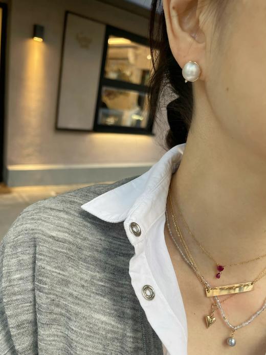 SpoiledBrat Jewelry18K马贝海水钻石耳钉 商品图4
