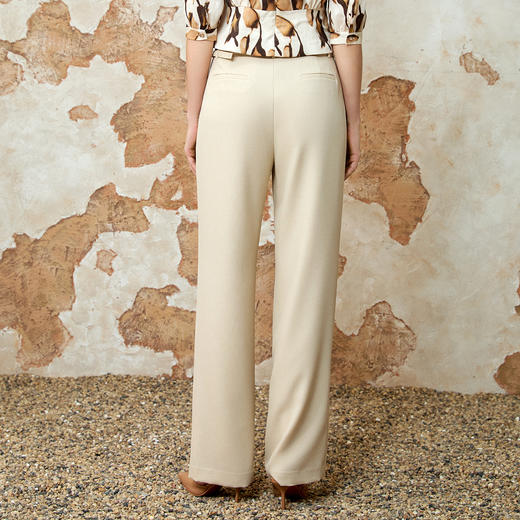 EITIE爱特爱春季新款高腰显瘦百搭休闲裤长裤8105816 商品图4