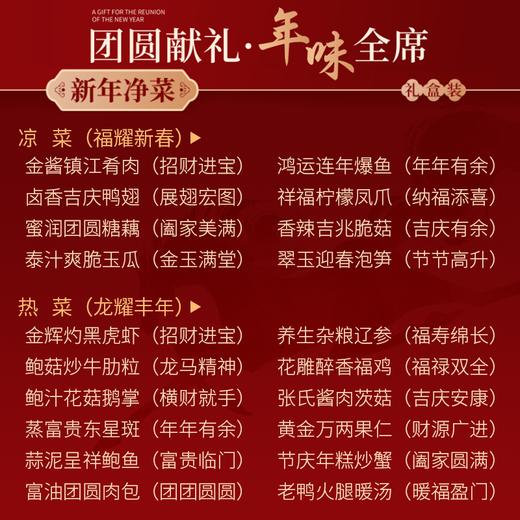 【直送到家】奥体明都1988臻品年菜  新年净菜 年味到家 可选择提货券/实物礼盒 商品图1
