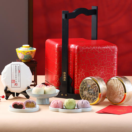 御茶膳房新年年货糕点礼盒茶叶北京特产春节过年送长辈高档礼品   九万春笈 商品图8