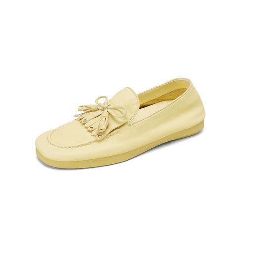 【牛皮革】西村名物2026年春季新款舒适平底软底软面糖果色浅口单鞋豆豆鞋T26AM17701 商品图9