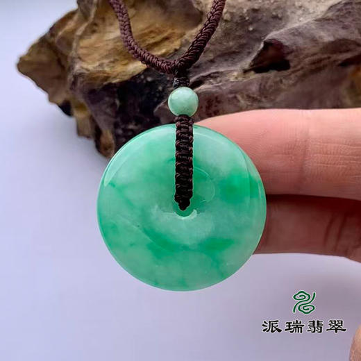 派瑞翡翠 翡翠平安扣 糯种 飘翠 商品图1