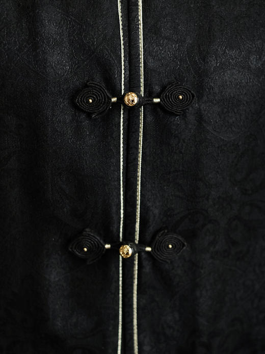 盛唐婧 | 新中式香云纱花罗对襟开衫外套 商品图3