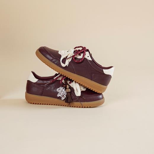 【羊皮革】西村名物2026年春季新款舒适透气厚底防滑系带板鞋小白鞋T26AM18101 商品图4