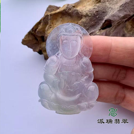 派瑞翡翠 翡翠佛 冰糯种 白色 商品图2