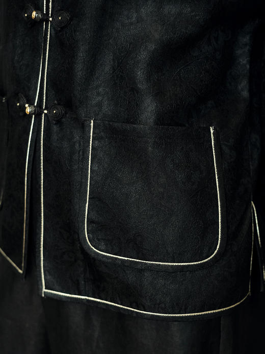 盛唐婧 | 新中式香云纱花罗对襟开衫外套 商品图2