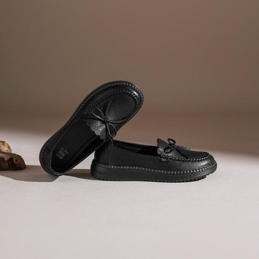 【牛皮革】西村名物2026年春季新款舒适平底软底软面简洁大方深口单鞋乐福鞋T26AM18081 商品图2