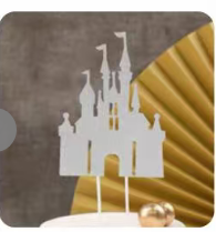 蛋糕装饰-纸质城堡银色/10个*1包