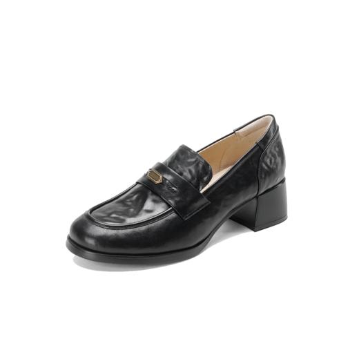 【羊皮革】西村名物2026年春季新款厚底粗跟防滑舒适百搭优雅深口单鞋乐福鞋T26AM17981 商品图10