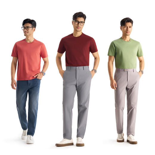 【冰锋二号】水柔新疆长绒棉5A抗菌透气吸湿T恤255X0T911S【T】 商品图5