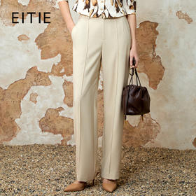 EITIE爱特爱春季新款高腰显瘦百搭休闲裤长裤8105816