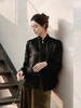 盛唐婧 | 新中式桑蚕丝百搭立领对襟衬衫-黑色 商品缩略图1