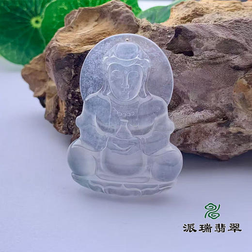 派瑞翡翠 翡翠观音 冰种 白色 商品图0