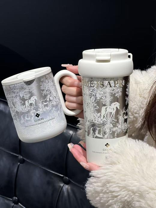 （套装）GOOM咖啡保温杯男女高颜值便携吸管水杯25新款马上来系列车载杯子 商品图0