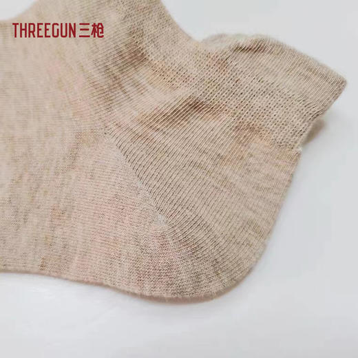 Threegun三枪 平纹加跟男士船袜(1双装)-91243Z031 商品图3