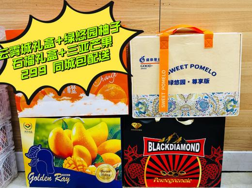 云雾橙礼盒+绿悠园袖子+石榴礼盒+三亚芒果套餐 商品图0