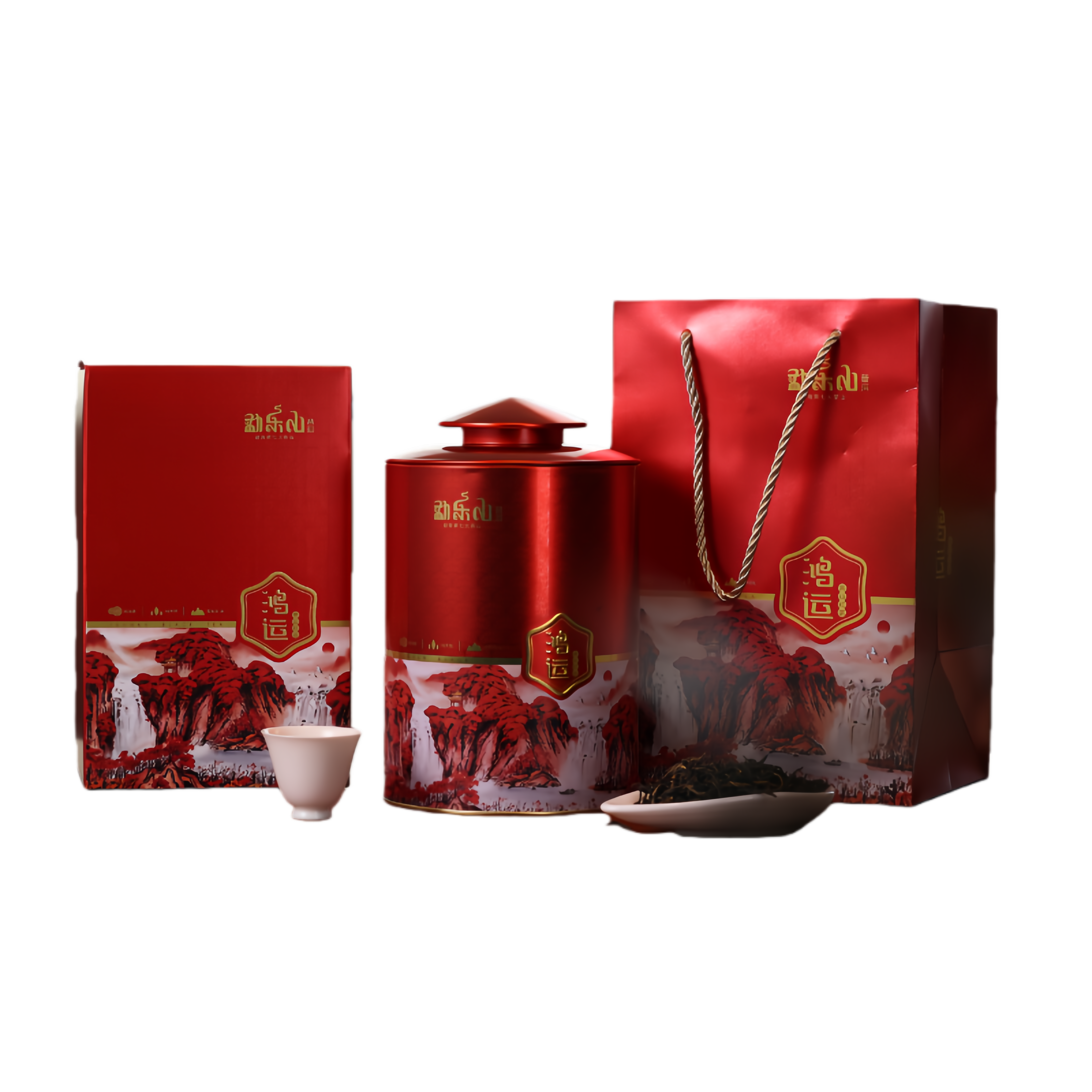 勐乐山2023高山红茶（鸿运）圆铁罐装300g