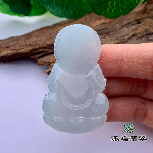 派瑞翡翠 翡翠佛 糯种 浅绿 商品图2