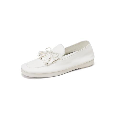 【牛皮革】西村名物2026年春季新款舒适平底软底软面糖果色浅口单鞋豆豆鞋T26AM17701 商品图8