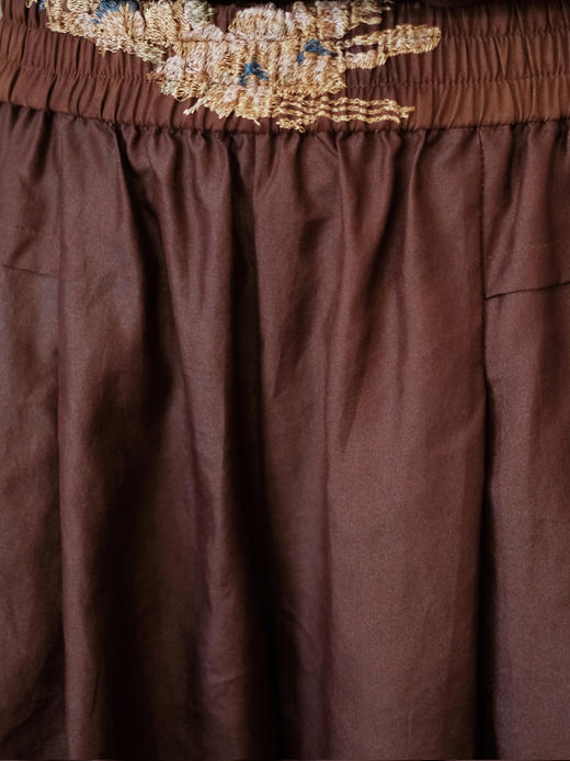 盛唐婧 | 新中式轻奢红云纱阔腿裤 商品图2