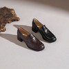 【羊皮革】西村名物2026年春季新款厚底粗跟防滑舒适百搭优雅深口单鞋乐福鞋T26AM17981 商品缩略图1
