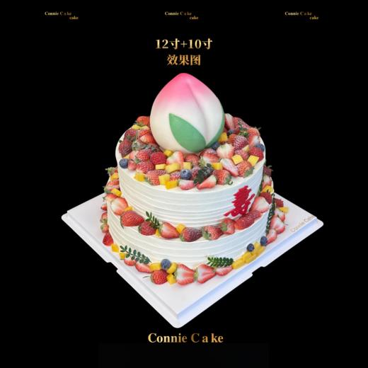双层寿桃鲜果祝寿蛋糕 商品图1