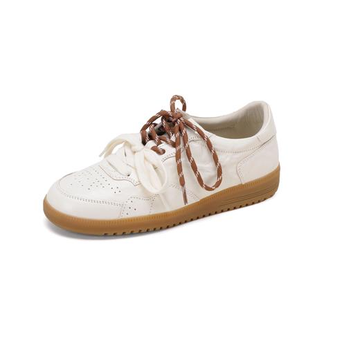 【羊皮革】西村名物2026年春季新款舒适透气厚底防滑系带板鞋小白鞋T26AM18101 商品图8