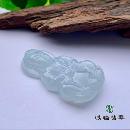 派瑞翡翠 翡翠佛 糯种 浅绿 商品图3