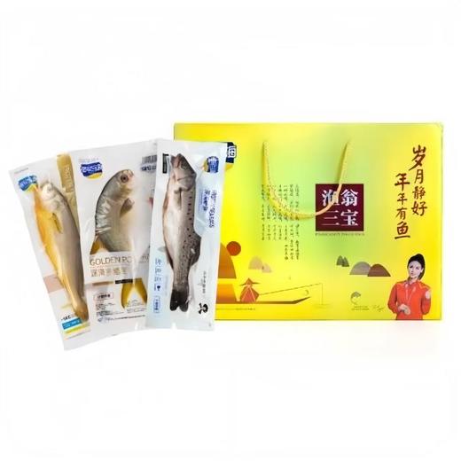 渔翁三宝深海鱼海鲜礼盒 6条装（深海黄花鱼*2+深海金鲳鱼*2+深海鲈鱼*2） 商品图0