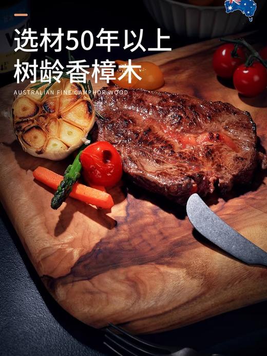 哈萝厨房高端菜板抗菌防霉实木家用整木无拼接香樟木砧板切板进口-YHD 商品图2