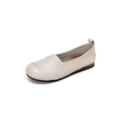 【牛皮革】西村名物2026年春季新款舒适平跟软底软面浅口单鞋妈妈鞋T26AE17791 商品图7